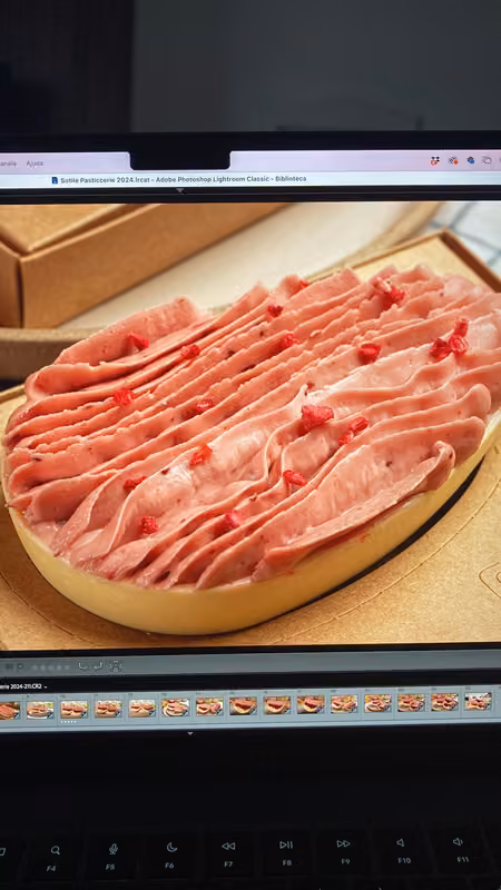Edição de fotografia gastronômica em tela