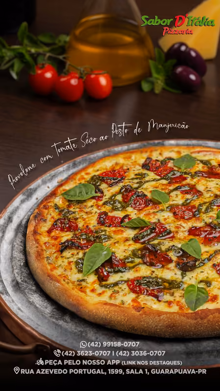 Peça de divulgação de pizza